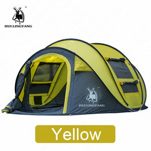 HUILINGYANG Tent Quick Open Automatic Camping Tent 3-4 Persons Outdoor Large Spaces Windproof Camping Picnic Family Tent