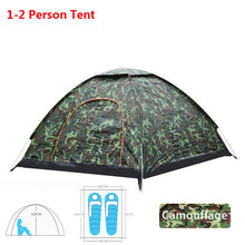 Load image into Gallery viewer, Outdoor Camping Tent 1 2 3 4 Person Automatic Pop Up Tent Family Waterproof Ultralight Easy Open Camp Hiking Tents Sun Shade