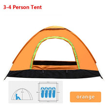 Load image into Gallery viewer, Outdoor Camping Tent 1 2 3 4 Person Automatic Pop Up Tent Family Waterproof Ultralight Easy Open Camp Hiking Tents Sun Shade