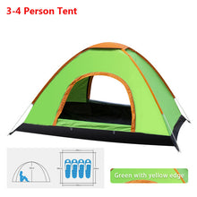 Load image into Gallery viewer, Outdoor Camping Tent 1 2 3 4 Person Automatic Pop Up Tent Family Waterproof Ultralight Easy Open Camp Hiking Tents Sun Shade