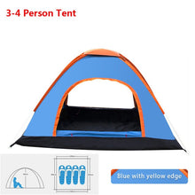 Load image into Gallery viewer, Outdoor Camping Tent 1 2 3 4 Person Automatic Pop Up Tent Family Waterproof Ultralight Easy Open Camp Hiking Tents Sun Shade