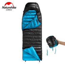 Load image into Gallery viewer, Naturehike CW400 Ultralight 4 Season Square Goose Down Backpacking Sleeping Bag Cold Weather Waterproof Camping Sleeping Bag