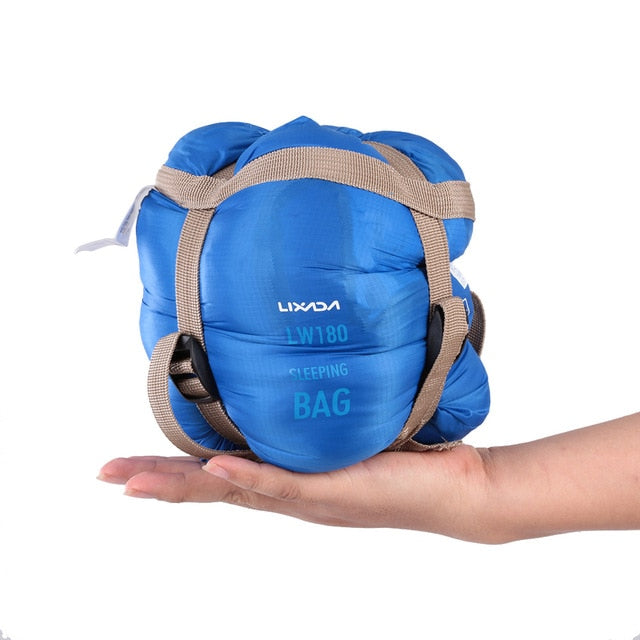 Lixada 190*75cm Camping Envelope Sleeping Bag Ultralight Travel Mini Lazy Bags With Compression Bag Equipment Spring Autumn