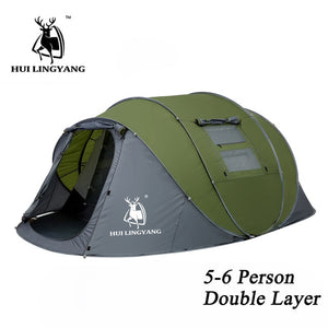 HUI LINGYANG throw tent outdoor automatic tents throwing pop up waterproof camping hiking tent waterproof large family tents