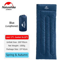 Load image into Gallery viewer, Naturehike Ultralight Rectangular Compact Hiking Sleeping Bag Cotton Waterproof Single Summer Outdoor Camping Sleeping Bag