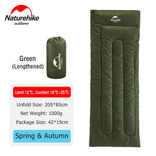 Load image into Gallery viewer, Naturehike Ultralight Rectangular Compact Hiking Sleeping Bag Cotton Waterproof Single Summer Outdoor Camping Sleeping Bag