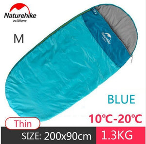 Naturehike 5/15 one person Pancake Style Sleeping Bag Outdoor Big Thick cotton Sleeping bag Thin Camping Sleeping Bag NH80S002-D