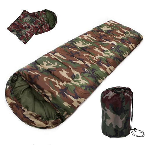 New Sale High quality Cotton Camping sleeping bag,15~5degree, envelope style, army or Military or camouflage sleeping bags