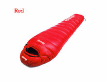 Load image into Gallery viewer, Athenaegis 1500G white goose down filling can be spliced mummy ultra-light goose down sleeping bag