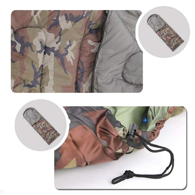 2019 NEW Hat Envelope Style Sleep Bag Outdoor Leisure Camping Break Camouflage Sleeping Bags BB55