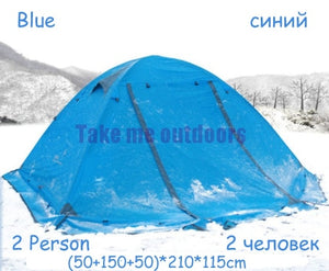 FLYTOP 2-3 Person 2 Layer Aluminum Pole Windproof Waterproof Hiking Travel Beach Fishing Outdoor Camping Winter Snow Skirt Tent