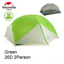 Load image into Gallery viewer, Naturehike Custom Mongar 2 3 Person Waterproof Double Layer Outdoor Tent Aluminum Rod Gray Ultralight Camping Tents Mat e-EMS