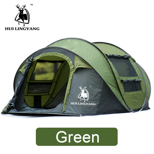 HUILINGYANG Tent Quick Open Automatic Camping Tent 3-4 Persons Outdoor Large Spaces Windproof Camping Picnic Family Tent