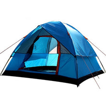 Load image into Gallery viewer, 3-4 Person Windbreak Camping Tent Dual Layer Waterproof Pop Up Open Anti UV Tourist Tents For Outdoor Hiking Beach Travel Tienda